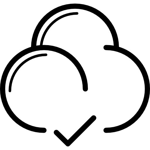 Confirmed action cloud icon