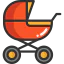 Baby stroller icon 64x64