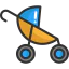 Baby stroller icon 64x64