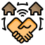 Shaking hands icon 64x64