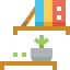 Book shelves icon 64x64