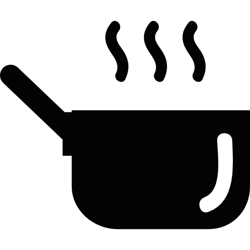 Hot kitchen pot icon