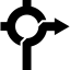 Road circular turning point with right arrow ícone 64x64