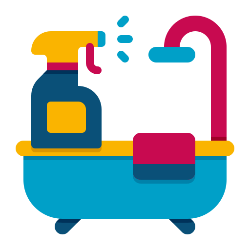 Bathtub cleaning icon