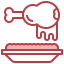 Chicken leg icône 64x64