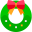 Christmas wreath icon 64x64