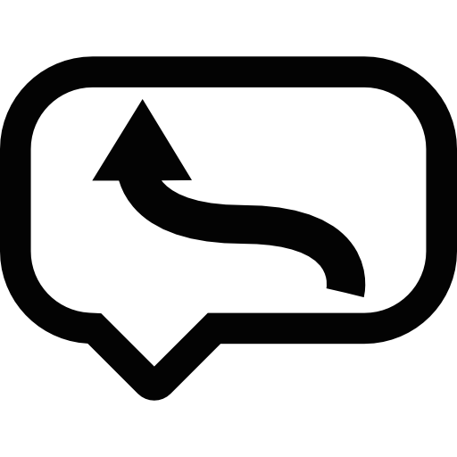 Arrow in speech bubble 图标