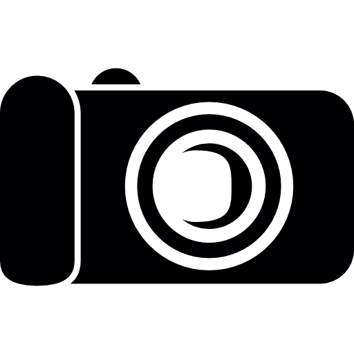 Black digital camera  icon