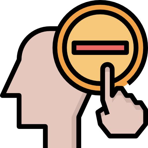Negative thinking icon
