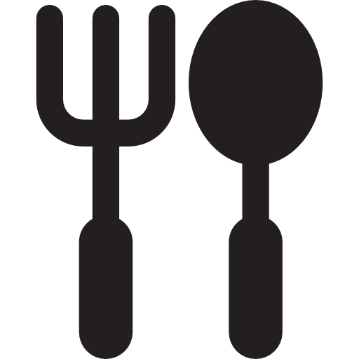 Small fork and spoon icon