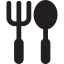 Small fork and spoon icône 64x64