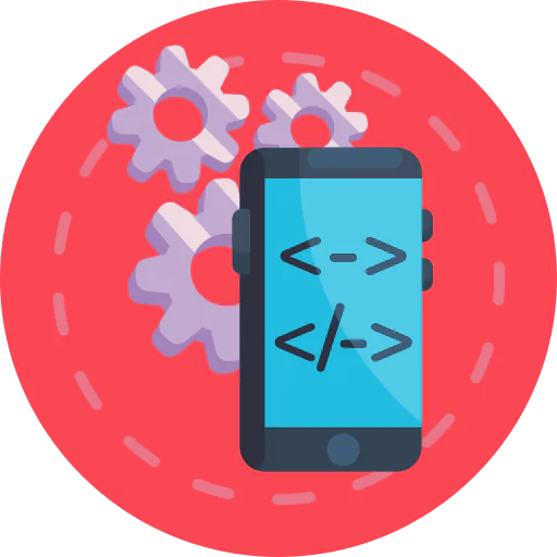 Mobile coding icône