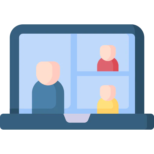 Online meeting icône