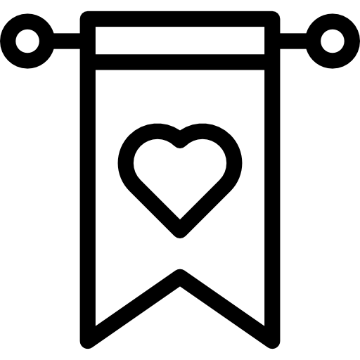 Heart on a Flag icon