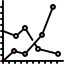 Line graph ícone 64x64
