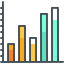 Bars chart icon 64x64