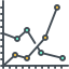 Line graph icon 64x64