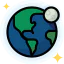 Earth globe icon 64x64