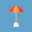 Sun umbrella icon 64x64