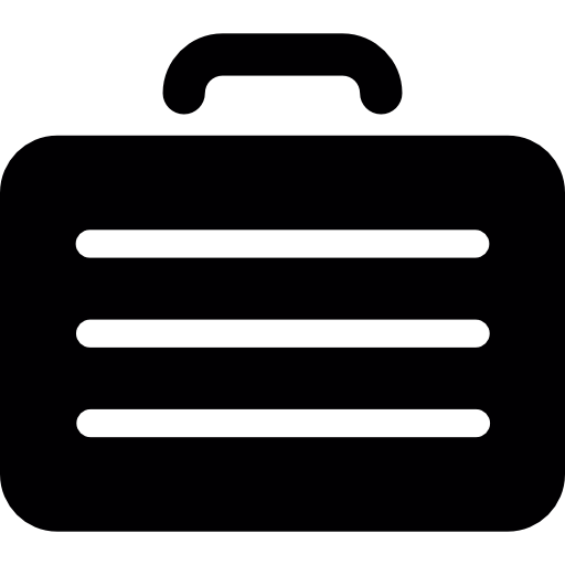 Rectangular briefcase icon