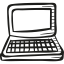 Draw Open Laptop icon 64x64