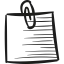 Бумага с зажимом иконка 64x64