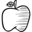 Drawing of an apple Ikona 64x64