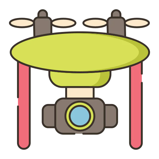 Camera drone icon