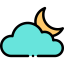 Cloudy night biểu tượng 64x64