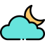 Cloudy night icon 64x64