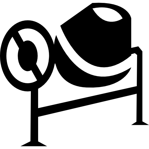 Concrete mixer tool icon