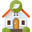 Eco house icon 64x64