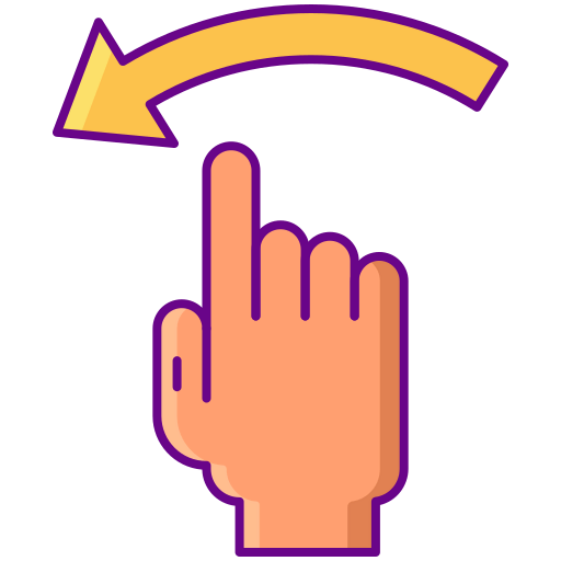 Swipe left icon