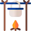 Pot on fire icon 64x64
