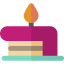 Кусочек праздничного торта иконка 64x64