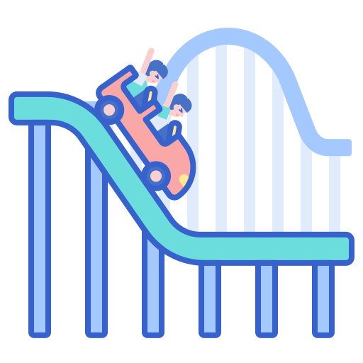 Roller coaster icon
