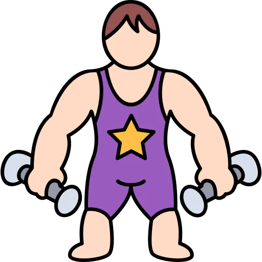 Muscle man icon