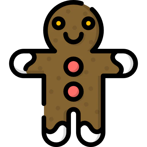Gingerbread man icon
