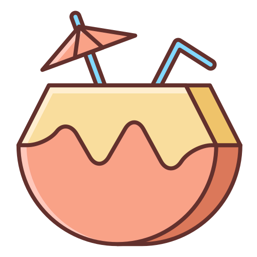 Coconut drink icon