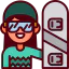 Snowboarder icon 64x64