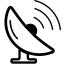 Parabolic antenna receiving signal icon 64x64