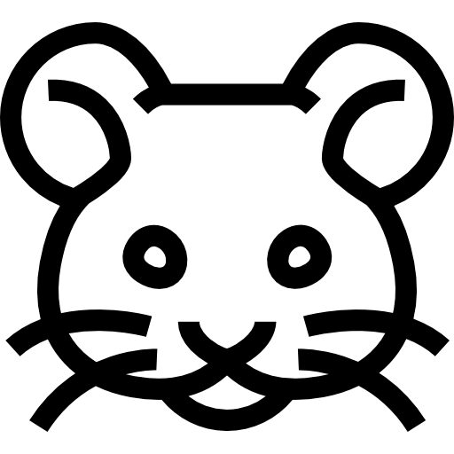 Mouse frontal animal head outline icon