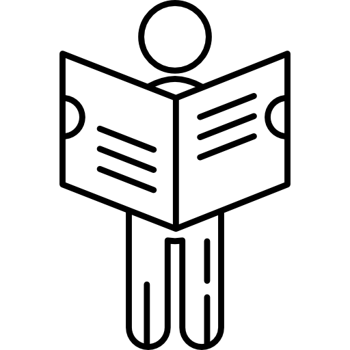 Man Reading Newspaper 图标