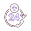 24 hours support icon 64x64