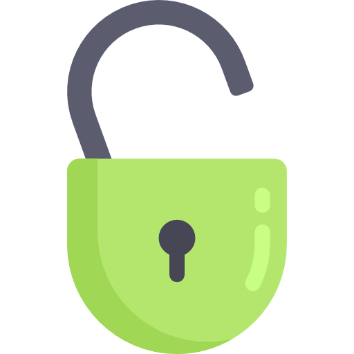 Open padlock icône