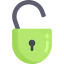 Open padlock icon 64x64