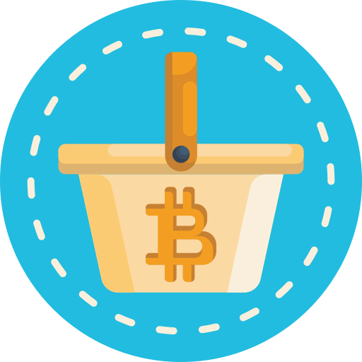 Bitcoin basket icon