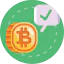 Bitcoin accepted icon 64x64