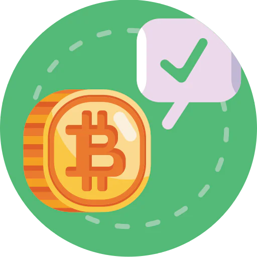 Bitcoin accepted 图标