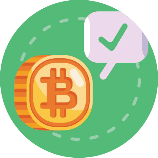 Bitcoin accepted icon